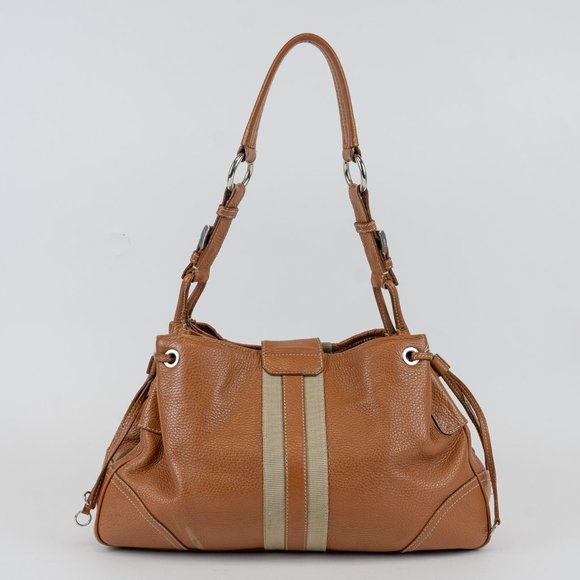 Prada Striped Leather Shoulder Bag - Picture 4 of 9